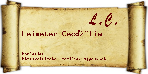 Leimeter Cecília névjegykártya